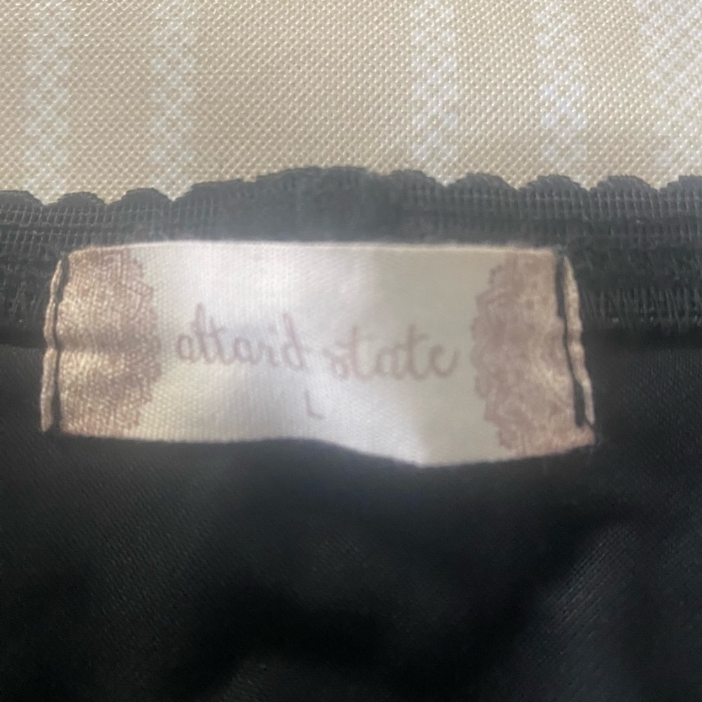 Altar'd State Black iridescent Sparkly Mini Skirt velvet size L - Picture 6 of 8